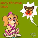  anus canine chase_(paw_patrol) christmas cub dog duo eyiles-jacky_(artist) female feral gift holidays mammal paw_patrol pussy skye_(paw_patrol) young 