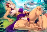 anthro breasts chastity_belt chastity_cage chastity_device clothing dress female hybrid kiliankuro nipples sergal solo xirgix_natsumi