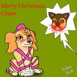  canine chase_(paw_patrol) christmas cub dog eyiles-jacky_(artist) gift holidays mammal paw_patrol skye_(paw_patrol) young 