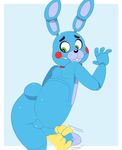  animatronic anthro balls blush bow_tie butt digital_media_(artwork) female five_nights_at_freddy&#039;s five_nights_at_freddy&#039;s_2 handjob humanoid lagomorph machine male mammal nude penis rabbit robot sex simple_background smile solo toy_bonnie_(fnaf) toy_chica_(fnaf) video_games 