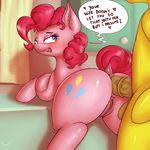  &lt;3 2017 anal anal_penetration anus balls bedroom_eyes big_butt blush brownieclop butt cheating cutie_mark dialogue earth_pony english_text equine female feral friendship_is_magic hair half-closed_eyes horse looking_back male mammal mr_cake_(mlp) my_little_pony penetration penis pink_hair pinkie_pie_(mlp) pony pussy rear_view seductive sex text vein veiny_penis 