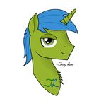  chest_tuft equine fan_character headshot horn looking_at_viewer male mammal ms_paint my_little_pony simple_background smile solo speedy1369 tuft unicorn white_background 