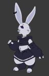 3d_(artwork) 4_fingers anthro armwear belt black_armwear black_bottomwear black_clothing black_elbow_gloves black_fingerless_gloves black_gloves black_handwear black_legwear black_skirt black_thigh_highs bottomwear clothed clothing crop_top crossdressing cryptia cryptiacurves digital_media_(artwork) digitigrade ear_piercing ear_ring elbow_gloves femboy fingerless_gloves fingers fur gloves grey_background handwear lagomorph legwear leporid male mammal midriff mouthless navel piercing pleated_skirt purple_eyes rabbit ring_piercing shirt short_stack simple_background skirt solo standing thick_thighs thigh_highs toeless_thigh_highs topwear white_body white_fur