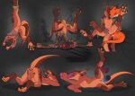 2025 4_fingers absurd_res anthro anus arms_tied ass_up blush bodily_fluids bound burned burning_clothes citrus_(flamespitter) claws clothing damaged_clothing digital_drawing_(artwork) digital_media_(artwork) digitigrade duo feet female fingers flamespitter flat_chested genital_fluids genitals hands_behind_back hanging_upside_down hi_res holding_leg_up horn kobold looking_at_viewer lying male male/female nude on_side oral oral_penetration orange_body penetration penis presenting presenting_vulva raised_leg raised_tail red_sclera robe rope scales scalie sex simple_background smile smoke solo spread_legs spread_vulva spreading tail toe_claws toes trap_(contrivance) trapped upside_down vaginal vaginal_penetration veks vulva wardrobe_malfunction yellow_eyes