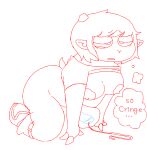 animated anthro belly bodily_fluids cringing cum cumshot ddbsandstormm ejaculation genital_fluids gynomorph hi_res intersex lammy_lamb overweight parappa_the_rapper penetrable_sex_toy sex_toy solo sony_corporation sony_interactive_entertainment um_jammer_lammy