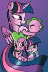  2017 blue_background blush book boop collaboration cub cute dragon dsana duo emositecc equine eye_contact eyebrows eyelashes eyes_closed feathered_wings feathers friendship_is_magic green_eyes hair horn mammal multicolored_hair my_little_pony purple_background purple_eyes simple_background smile spike_(mlp) teeth twilight_sparkle_(mlp) two_tone_background winged_unicorn wings young 