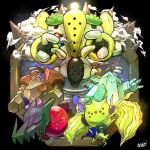  cloud golem kaosu_(kaosu0905) mixed-language_commentary no_humans pokemon pokemon_(creature) pokemon_focus regice regidrago regieleki regigigas regirock registeel 