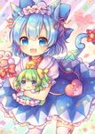  :3 animal_ears bag bell bell_collar blue_bow blue_eyes blue_hair bow cat_ears cat_tail cirno collar daiyousei green_hair hair_bow hair_ribbon hairband heart heart-shaped_pupils ice ice_wings jingle_bell kemonomimi_mode lolita_hairband open_mouth paws pjrmhm_coa red_bow red_ribbon ribbon short_hair smile solo symbol-shaped_pupils tail tail_bow thighhighs touhou white_legwear wings yellow_bow 
