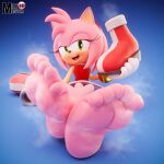 1:1 3d_(artwork) 5_toes absurd_res amy_rose anthro barefoot boots_removed clothing digital_media_(artwork) eulipotyphlan feet female foot_fetish foot_focus footwear green_eyes hedgehog hi_res holding_clothing holding_footwear holding_object holding_shoes mammal milkmeister3d musk musk_clouds musky_feet open_mouth pink_body sega shoes shoes_removed soles solo sonic_the_hedgehog_(series) toes