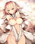  bodysuit cleavage fate/extra fate/extra_ccc fate/stay_night open_shirt saber_bride saber_extra venomrobo 