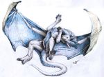  2017 a_inc alli balls dragon erection feral fur furred_dragon looking_at_viewer lying male nude on_back penis pinup pose presenting wings 