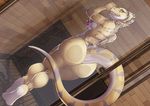  2017 anthro bearded_dragon breasts detailed_background digital_media_(artwork) female nipples reptile scalie smile solo twinkle-sez yellow_skin 