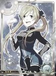  blonde_hair blue_eyes bodysuit breasts commentary_request dress happy long_hair long_sleeves medium_breasts open_mouth pantyhose pikkyo ribbon smile solo star_ocean star_ocean_till_the_end_of_time twintails welch_vineyard 