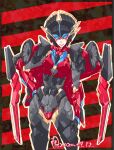  1girl absurdres airplane_wing blue_eyes breasts crotch_plate flame_toys flame_toys_windblade hand_on_own_hip highres humanoid_robot mechanical_wings medium_breasts metal_skin robot robot_girl tatsuta_shin&#039;ichi thighs transformers windblade wings 
