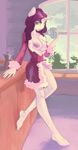  anthro breasts equine female friendship_is_magic hair hi_res horn inside looking_at_viewer mammal my_little_pony nipples oneofyouare rarity_(mlp) solo unicorn 