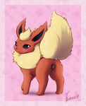  anatomically_correct animal_genitalia animal_pussy anus blush canine canine_pussy eeveelution eyelashes female feral flareon furreon looking_at_viewer looking_back mammal nintendo pok&eacute;mon pok&eacute;mon_(species) pussy rear_view signature solo video_games 
