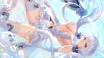  anthropomorphism azur_lane breasts bubbles illustrious_(azur_lane) long_hair navel panties tagme_(artist) thighhighs torn_clothes underwear white_hair 