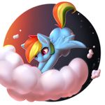  2017 absurd_res captainpudgemuffin cloud cutie_mark equine feathered_wings feathers female feral friendship_is_magic hair hi_res mammal multicolored_hair multicolored_tail my_little_pony pegasus pink_eyes rainbow_dash_(mlp) rainbow_hair rainbow_tail solo tongue tongue_out wings 