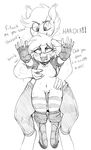  &lt;3 2016 anthro bat_pony blush chase_cartwheel_(oc) clothed clothing collar cum dialogue english_text equine fan_character fingerless_cloves legwear mammal mcsweezy monochrome my_little_pony partially_clothed penetration sex size_difference snow_drift_(oc) socks text vaginal vaginal_penetration 