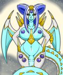  animal_genitalia animal_penis belly big_breasts blue_hair blue_skin breasts canastus dickgirl dragon dragon_ball dragonball_gt equine_penis hair intersex lipstick long_hair long_tail looking_at_viewer makeup monster_girl_(genre) multicored_eyes navel nipples nude oceanus_shenron penis pinup pose scales smile solo spikes vein white_hair wide_hips wings 