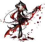  artist_request back_tattoo black_bodysuit black_footwear black_gloves black_hat black_massacre_(elsword) blonde_hair blue_eyes bodysuit chain elsword flower_tattoo full_body gloves hair_over_one_eye hat head_tilt high_heels jingasa looking_at_viewer official_art rose_(elsword) short_hair skin_tight solo standing tassel tattoo transparent_background 