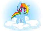  2017 animated cloud equine feral friendship_is_magic hair mammal multicolored_hair my_little_pony pegasus rainbow_dash_(mlp) rainbow_hair smile solo tolsticot wings 