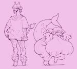  anthro big_breasts big_penis body_hair bottomwear breasts bulge chest_hair clothing denim denim_bottomwear denim_clothing duo ear_piercing eldiipiid electronics facial_piercing female fish footwear genitals giraffe giraffid hi_res huge_breasts huge_penis hyper hyper_breasts jeans male male/female mammal marine nipple_outline nipple_piercing nipples nose_piercing oversized_clothing pants penis phone piercing shark socks tongue tongue_piercing 