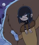  2017 anthro blue_eyes brown_fur fur hair human itoruna krampus lucy_loud mammal the_loud_house young 