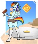 2026 aabramsart abstract_background anthro anthrofied artist_name baseball_bat baseball_cap bat_(object) big_breasts blue_body blue_fur bottomwear breasts brick brown_bottomwear brown_clothing brown_hotpants brown_shorts bubble_gum butt clothing cosplay crop_top crossover crossover_cosplay curvy_figure cutie_mark digital_drawing_(artwork) digital_media_(artwork) equid equine eyelashes feathered_wings feathers female fluffy fluffy_tail friendship_is_magic fur hand_wraps hasbro hat headgear headwear hi_res hooves hotpants long_socks long_tail mammal mane multicolored_mane multicolored_tail my_little_pony mythological_creature mythological_equine mythology pegasus pink_eyes rainbow_dash_(mlp) rainbow_mane rainbow_tail scout_(team_fortress_2) shirt shorts solo tail team_fortress_2 text thick_thighs topwear valve voluptuous voluptuous_anthro voluptuous_female watermark wide_hipped_anthro wide_hipped_female wide_hips wings wraps yellow_clothing yellow_crop_top yellow_shirt yellow_topwear