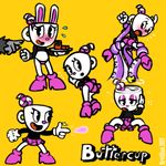  2017 4_fingers animate_inanimate blush buttercup_(revtilian) clothed clothing crop_top cup cuphead_(game) disembodied_hand english_text fake_ears fake_rabbit_ears fan_character female fist flat_chested footwear front_view full-length_portrait gloves half-closed_eyes happy humanoid_hands looking_back midriff multiple_poses object_head open_mouth panties pointing portrait pose rear_view red_tongue restrained revtilian shirt shoes simple_background sitting skirt smile solo standing tentacles text underwear upskirt yellow_background 