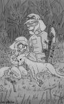 anthro ar-15 artist_name baseball_cap bodily_fluids boots bottomwear canid canine canis cigarette clothing confederate_flag confederate_states_of_america corpse dead_animal death domestic_dog duo emotional_damage eyewear fatal_affection female feral flower footwear forced_smile forest glasses grass gun hair hat headgear headwear horrified hunting hunting_rifle jacket leaf long_hair male mammal monochrome pants pistol_grip plant posing_for_picture ranged_weapon rifle round_glasses scope shoes signature stick sunglasses tears text topwear trauma traumatized tree trophy_hunting weapon