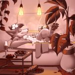 absurd_res anthro bath bathtub box_of_chocolates bubble bubble_bath candle candy chocolate chocolate_strawberries container cozy cup dessert drinking_glass flower food glass glass_container glass_cup hi_res holidays light male petals plant red_hue relaxing rose_(flower) rose_petals rubber_duck shira_tekzer solo towel valentine's_day wine_glass