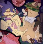 2019 3_toes 4_fingers anthro anthro_on_anthro armor back_markings back_spots bag balls black_claws blue_body blue_ears blue_fur blue_tail blush blush_lines bodily_fluids brown_pawpads brown_tail claws clothing collar cum cum_in_mouth cum_in_uterus cum_in_vagina cum_inside digital_media_(artwork) duo ejaculation eyelashes eyes_closed fangs feet female finger_claws fingers from_front_position fungus fur genital_fluids genitals grass green_clothing green_headwear green_helmet hat headgear headgear_only headwear helmet helmet_only hi_res impregnation inner_ear_fluff internal internal_vaginal interspecies interspecies_impregnation kneeling kneeling_position league_of_legends lying male male/female markings meraence military_cap motion_lines multicolored_body multicolored_fur multicolored_tail mushroom nature neck_tuft night nintendo nude nude_anthro nude_female nude_male object_in_mouth on_back on_grass on_ground open_mouth orgasm orgasm_face outside outside_sex pawpads penetration penile penile_penetration penis penis_in_vagina pink_inner_ear pink_inner_ear_fluff pink_pawpads plant pokemon pokemon_(species) red_body red_mushroom red_penis red_spots red_tongue ring riot_games semi-anthro sex small_tail snout spots spotted_markings spread_legs spreading tail tan_balls tan_body tan_ears tan_fur tan_nose tan_tail teemo_(lol) teeth tencent toe_claws toes tongue tongue_out tuft two_tone_tail uterus vaginal vaginal_penetration white_body white_fur ying