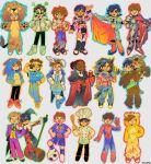  6+boys absurdres alexander_albon andrea_kimi_antonelli animal_costume animal_ears antennae ball batman_(series) bear_costume black_eyes black_hair black_jacket black_pants black_shoes blonde_hair blood blood_on_clothes blue_eyes blue_hoodie blue_pants blue_shirt blue_shoes bodysuit brown_eyes brown_hair cape care_bears carlos_sainz charles_leclerc chef chef_hat closed_eyes closed_mouth commentary cosplay dark-skinned_male dark_skin dc_comics english_commentary esteban_ocon everyone fake_animal_ears fake_antennae fernando_alonso formula_one franco_colapinto funshine_bear funshine_bear_(cosplay) gabriel_bortoleto george_russell halloween halloween_costume hammer harley_quinn harley_quinn_(cosplay) hat highres holding holding_hammer holding_sword holding_unworn_cape holding_unworn_clothes holding_weapon hood hood_up hoodie isack_hadjar jacket jester_cap jester_costume joker_(dc) joker_(dc)_(cosplay) knight lando_norris lewis_hamilton liam_lawson lion_costume male_focus marvel matador max_verstappen multiple_boys nico_hulkenberg oliver_bearman onesie open_mouth orange_cape oscar_piastri outline pants paris_saint-germain pierre_gasly purple_jacket purple_pants rabbit_ears real_life red_bodysuit red_cape red_eyes red_shoes scooby-doo scooby-doo_(character) scooby-doo_(character)_(cosplay) shaggy_rogers shaggy_rogers_(cosplay) shirt shoes short_hair simple_background smile soccer_ball soccer_uniform sog_goog sonic_(series) sonic_the_hedgehog sonic_the_hedgehog_(cosplay) spider-man spider-man_(cosplay) spider-man_(series) sportswear sunglasses sword tsunoda_yuuki_(racecar_driver) unworn_cape vampire_costume weapon werewolf_costume white_background white_hat white_jacket white_shirt white_shoes zombie_costume 