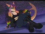  anthro boots choker clothing female fish fishnet_clothing fishnet_legwear footwear hi_res high_heels jewelry legwear marine necklace platform_footwear platform_heels shark shark_tail shoes solo taleriko 