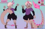  anthro aquatic_dragon bottomwear clothed clothing color_swatch digitigrade disney dragon eastern_dragon eyewear fan_character fluffy fully_clothed glasses hi_res horn male mane marine model_sheet mythological_creature mythological_scalie mythology raya_and_the_last_dragon scalie shirt shorts solo spiked_tail spikes spikes_(anatomy) tail topwear vissiny15 vissiny_(vissiny15) whiskers 