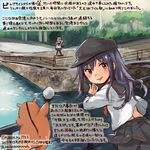  akatsuki_(kantai_collection) animal black_hat black_skirt breasts colored_pencil_(medium) commentary_request dated flat_cap hair_between_eyes hamster hat hibiki_(kantai_collection) kantai_collection kirisawa_juuzou large_breasts long_hair multiple_girls non-human_admiral_(kantai_collection) numbered pantyhose pleated_skirt purple_eyes purple_hair remodel_(kantai_collection) school_uniform serafuku silver_hair skirt smile traditional_media translation_request twitter_username verniy_(kantai_collection) 