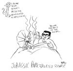  dennis_nedry dilophosaurus dinosaur jurassic_park tagme 