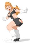  blonde_hair dragon_ball dragon_ball_z dragonball genderswap muscle pose recoome rule_63 torn_clothes yellow_eyes 