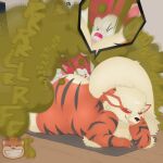 1:1 absurd_res ambiguous_gender american_opossum ankle_tuft anthro arcanine arm_tuft artist_logo artist_name band-aid band-aid_on_face band-aid_on_nose bandage bandage_on_face bandage_on_nose bed bedroom black_body black_fur black_nose black_stripes blitz_backfire blush blush_lines book book_stack building city claws container cup curtains curtains_open cutaway duo elbow_tuft expression_cutaway eyewear face_in_ass fangs fart fart_cloud fart_fetish farting_in_mouth finger_claws floor fur furniture generation_1_pokemon glasses green_fart_cloud hair hand_on_butt hand_on_face head_on_hand hi_res leg_tuft logo looking_back lying mammal marsupial motion_blur multicolored_body multicolored_fur nintendo ollie_(possumassss) on_elbow on_front one_eye_closed open_mouth open_smile orange_body orange_ears orange_fur pen pencil_(object) pink_ears pink_inner_ear pink_nose pink_tail plushie pokemon pokemon_(species) red_band-aid red_hair round_glasses rug scissors shelf skyscraper smile sound_effects striped_body striped_fur stripes tail tan_body tan_fur teeth text tongue tongue_out tuft vidiojo virginia_opossum vowelless vowelless_sound_effect wall_(structure) wearing_glasses white_claws white_finger_claws window wood wood_floor yellow_body yellow_fur yellow_inner_ear yellow_tail