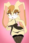  anthropology big_breasts blush bra breasts clothing colored eyelashes female hearlesssoul lagomorph legwear looking_at_viewer mammal mature_female mother nude panties parent rabbit solo sonic_(series) stockings thick_thighs underwear vanilla_the_rabbit video_games 
