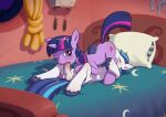 1_horn 2026 69_position absurd_res balls bed brother_(lore) brother_and_sister_(lore) cunnilingus cutie_mark equid equine erection eyebrows eyes_closed fellatio female feral friendship_is_magic fur furniture genitals hair hasbro hi_res highlights_(coloring) hooves horn incest_(lore) inside looking_at_another looking_at_partner looking_back looking_back_at_another looking_back_at_partner lying lying_on_bed male male/female mammal minum my_little_pony mythological_creature mythological_equine mythology night on_back on_bed one_eye_closed oral penile penis purple_body purple_fur purple_hair quadruped red_highlights sex shining_armor_(mlp) sibling_(lore) sister_(lore) twilight_sparkle_(mlp) unicorn unicorn_horn vaginal white_body white_fur