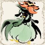 accessory border elemental_creature elemental_humanoid female flower flower_in_hair generation_5_pokemon hair hair_accessory humanoid leaf lilligant low_res nintendo otiksimr painting_(artwork) plant pokemon pokemon_(species) red_eyes shadow_face simple_background solo tan_background watercolor_(artwork)