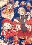  5boys aged_down alcohol alternate_costume angel angel_wings animal_costume animal_ears animal_hood antlers beret blonde_hair blue_eyes braid brothers brown_hair capelet champagne champagne_flute child christmas cup deer_ears drinking_glass earrings feathered_wings fur-trimmed_capelet fur-trimmed_headwear fur_trim gloves haitani_ran haitani_rindou hat highres hood horns jewelry long_hair long_sleeves male_focus medium_hair merry_christmas mini_person miniboy multicolored_eyes multicolored_hair multiple_boys niko20223 polka_dot polka_dot_shirt pom_pom_(clothes) purple_eyes red_capelet red_gloves red_hat reindeer_antlers reindeer_costume reindeer_hood santa_costume santa_hat sanzu_haruchiyo scar scar_on_face scar_on_mouth shirt siblings single_earring smile straight_hair streaked_hair tokyo_revengers twin_braids two-tone_eyes two-tone_hair white_wings wings wolf_cut yellow_eyes 
