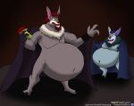 2022 2_toes 3_fingers anthro arm_tuft artist_name bat bat_ears bat_wings belly belly_inflation big_belly big_ears biped black_toe_claws black_toes black_wristband bloated blue_body blue_fur brown_facial_hair brown_goatee brown_hair brown_nose brown_wings calf_tuft cheek_tuft claws colored copyright_name copyright_notice copyright_symbol dated digital_drawing_(artwork) digital_media_(artwork) digitigrade duo edible_mushroom elbow_tuft english_text facial_hair facial_tuft fangs feet finger_claws fingers food forearm_tuft forearms fungus fur gluttony goatee goth_(character) green_body green_eyes green_fur green_scales grey_body grey_fur grey_wings hair holding_mushroom huge_belly humanoid_heel inflated_belly inflation k9manx90_(artist) leaf_nose leg_tuft male mammal membrane_(anatomy) membranous_wings moobs morbidly_obese morbidly_obese_anthro morbidly_obese_male multicolored_body multicolored_fur musclegut muscular muscular_anthro muscular_male mushroom navel neck_tuft notched_ear nude obese obese_anthro obese_male open_mouth overweight overweight_anthro overweight_male pawpads pecs pink_inner_ear plantigrade pointy_ears purple_facial_hair purple_goatee purple_hair purple_inner_ear scales shaded shadow signature silverwing_(series) standing surprised symbol tan_body tan_fur teeth text thick_calves throbb_(silverwing) toes tuft two_tone_body two_tone_fur weight_gain winged_arms wings