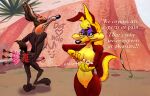 2014 3_toes 4_fingers aftermath anthro arched_back arm_tuft arrow_(weapon) arrow_in_butt athletic athletic_anthro athletic_male back_tuft belly bent_ear big_butt big_muscles big_pecs biped black_eyes black_nose blonde_hair blue_eyes blush bow_(weapon) breasts brown_body brown_fur bubble_butt butt butthurt calf_tuft canid canine canis canyon casual_erection casual_nudity chest_tuft claws clenched_teeth collarbone colored comic_sans countershade_torso countershading coyote cupid's_arrow curling_tail curvy_figure darkened_foreskin desert detailed dialogue digital_drawing_(artwork) digital_media_(artwork) digital_painting_(artwork) dominant dominant_female dottie_coyote elbow_tuft english_text erection eyebrows eyelashes eyeliner eyes_closed eyewear eyewear_only fan_character feet female fingers fluffy fluffy_chest fluffy_tail fur genitals glasses glasses_only glistening_foreskin hair half-closed_eyes hand_on_butt hand_on_own_butt heart_symbol humanoid_genitalia humanoid_hands humanoid_heel humanoid_penis knee_tuft leg_tuft limping lines_drawn lipstick long_hair looking_down looking_pleasured looney_tunes lotion lotion_bottle makeup male male/female mammal motion_lines mreiof multicolored_body multicolored_fur muscular narrowed_eyes natural nude nudist outside pain painting_(artwork) paws pecs penis pink_penis pinup plantigrade pose purple_eyeliner purple_nose raised_tail ranged_weapon rear_view red_lipstick scrunchy_face shaded shadow shot_in_butt skinny skinny_anthro skinny_male slim slim_anthro slim_male smile social_nudity solo spine tail tan_body tan_chest tan_eyebrows tan_fur target_on_butt teeth text throbbing throbbing_penis toe_claws toe_tuft toes tuft two_tone_body two_tone_fur two_tone_tail walking warner_brothers weapon wearing_glasses white_sclera white_text wide_hipped_anthro wide_hipped_female wide_hipped_male wide_hips wiggle_lines wile_e._coyote yellow_belly yellow_body yellow_breasts yellow_fur