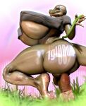 3d_(artwork) absurd_res anthro big_butt butt crouching digital_media_(artwork) feet female hi_res iglooder margret_stalizburg plantigrade raised_heel reptile scalie small_shirt snake soles wrinkled_feet wrinkles