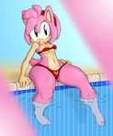  amy_rose anthro argento camel_toe clothed clothing edit female hedgehog hi_res mammal skimpy solo sonic_(series) swimming_pool swimsuit water 