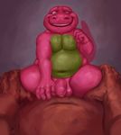 2017 anal anal_penetration anthro anus balls barney barney_and_friends big_butt biped butt cowgirl_position dagapuff dildo dinosaur foreskin human human_on_anthro humanoid_penis interspecies long_foreskin male male/male mammal nude on_top open_mouth overweight overweight_male penetration penis perineum pink_balls pink_penis purple_scales purple_skin scales scalie sex sex_toy simple_background smile spread_legs spreading standing theropod thick_thighs tight_foreskin tyrannosaurus_rex uncut wide_hips 