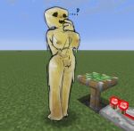  alexleviafan big_breasts breasts digital_media_(artwork) dildo end_rod eyelashes female genitals goo_creature humanoid microsoft minecraft mojang nipples nude open_mouth piston question_mark sex_toy slime solo sulfur_cube text vulva xbox_game_studios yellow_body 